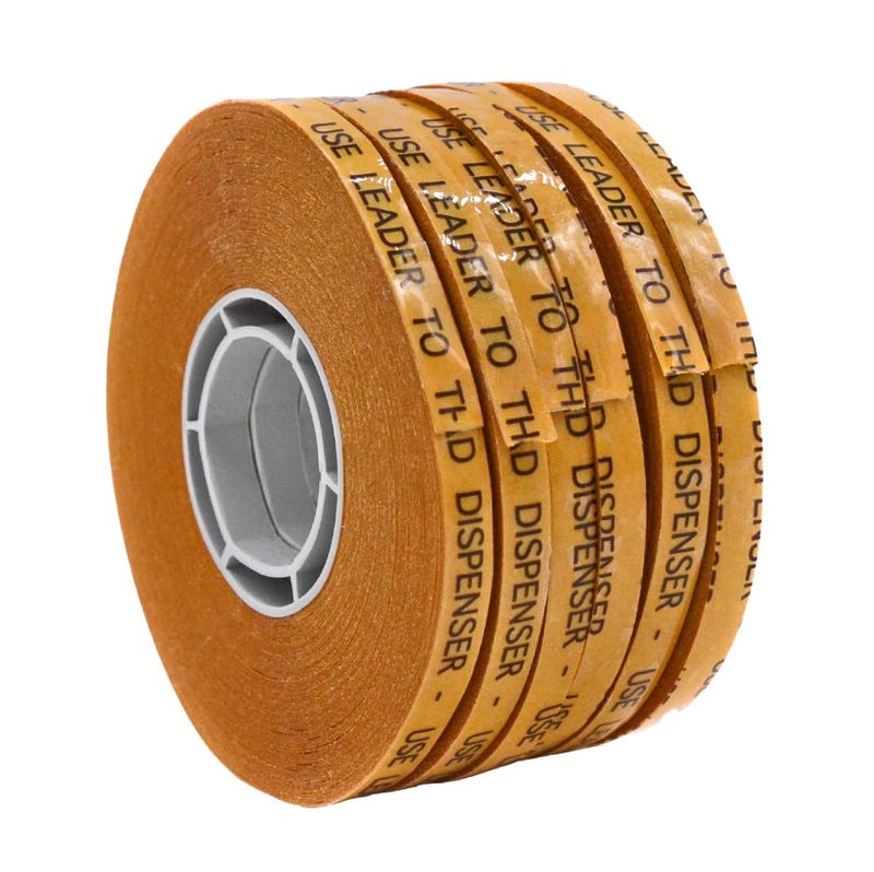 WOD Tape WOD General Purpose ATG Tape, 1/4 inch x 36 yds. (Set of 6 Rolls) Adhesive Transfer Tape Glider Refill Rolls Clear Adhesive on Gold Liner (Acid Free) RWATG20 - Image 1
